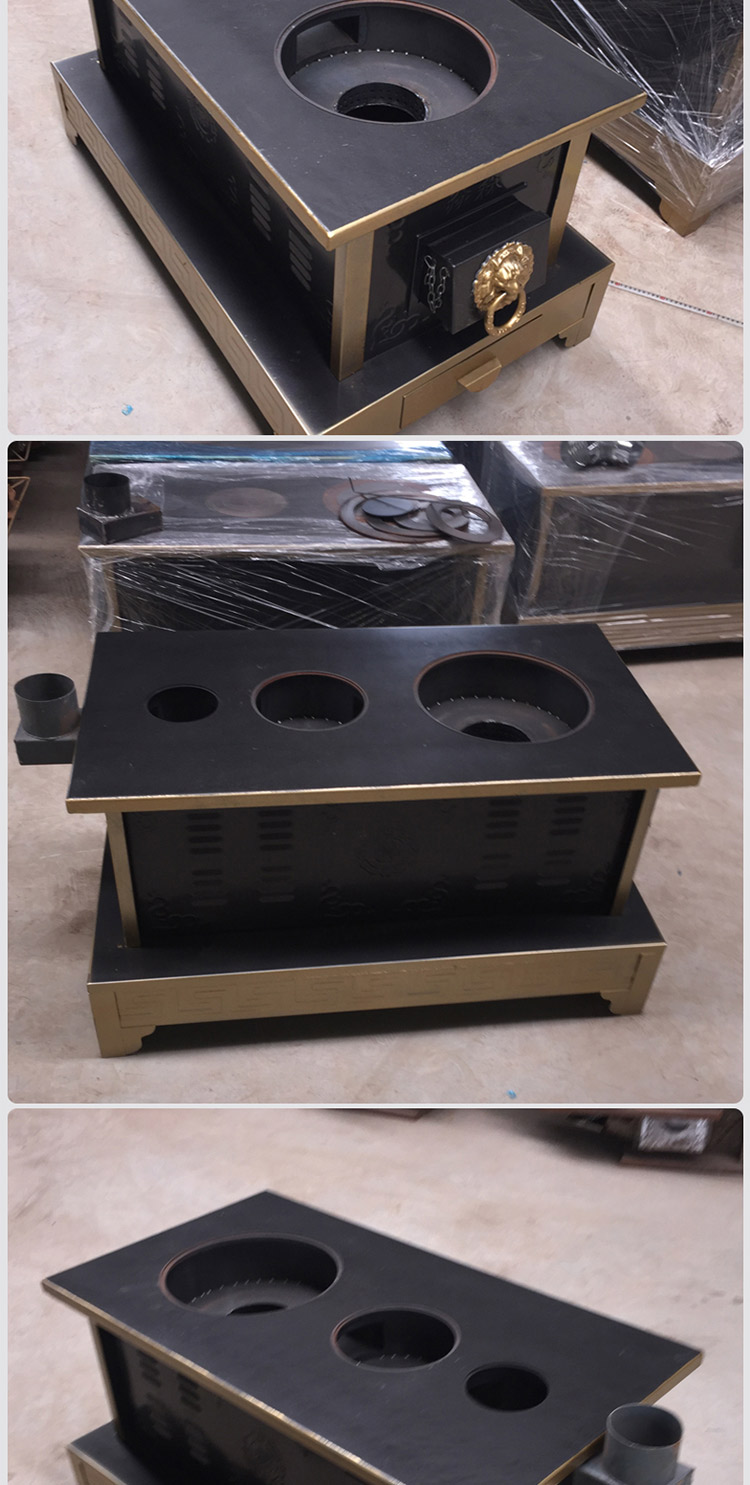 1.2米三鍋位帶烤箱中號藏爐 — 多功能家用取暖藏爐【爐具】焱森爐業