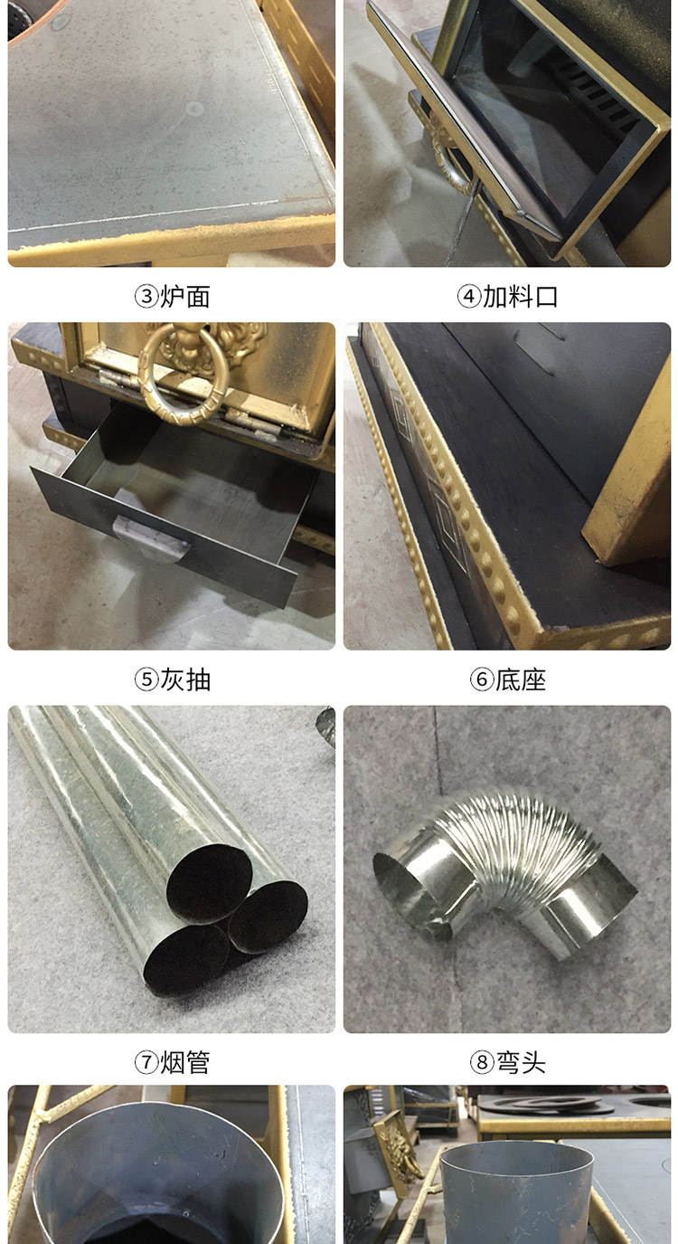 0.8米三鍋位帶烤箱藏爐—多功能家用取暖藏爐【爐具】—焱森爐業