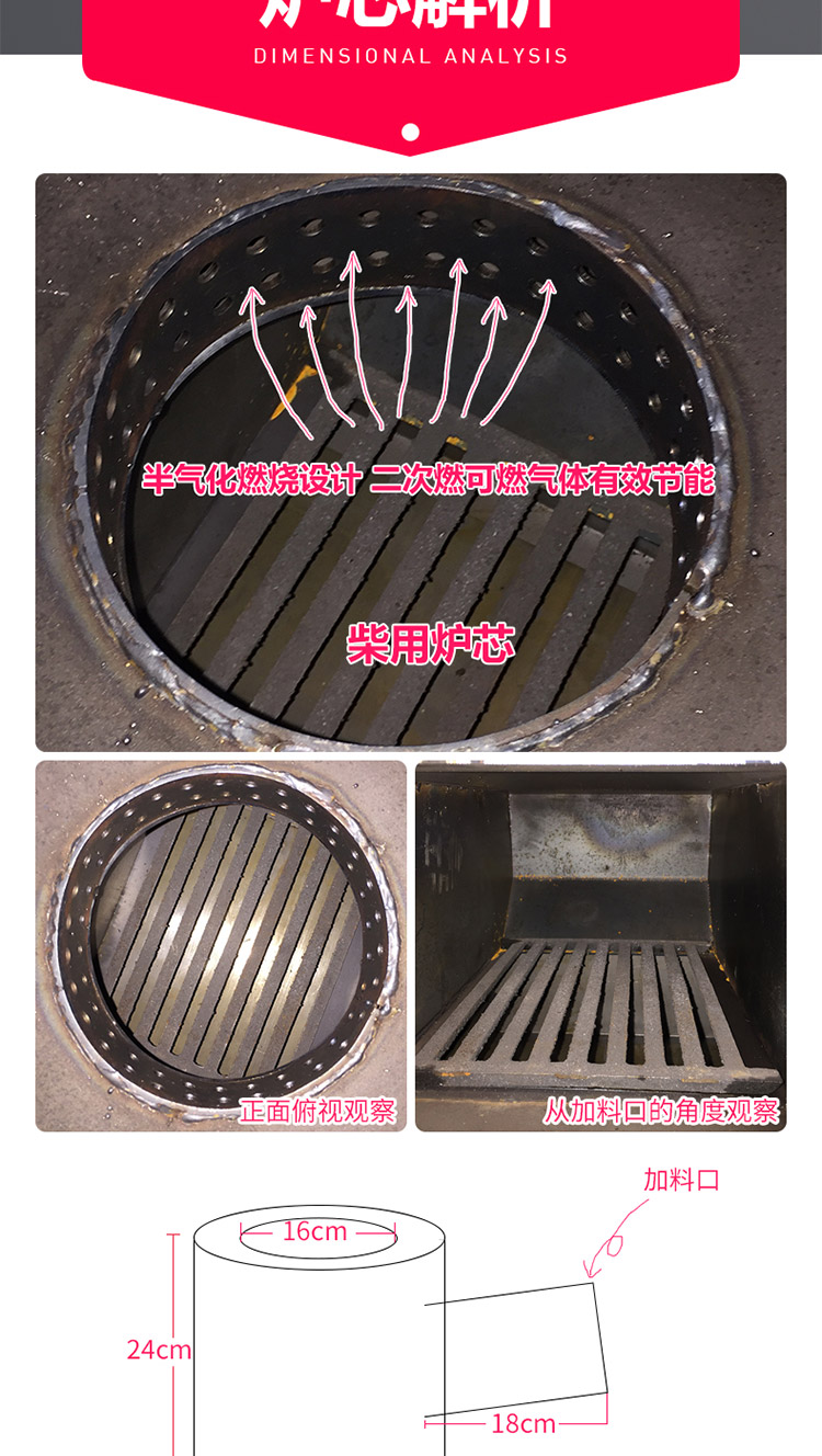 0.8米三鍋位帶烤箱藏爐—多功能家用取暖藏爐【爐具】—焱森爐業