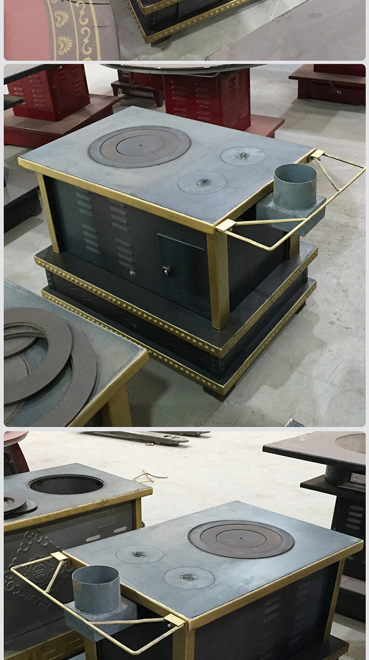 0.8米三鍋位帶烤箱藏爐—多功能家用取暖藏爐【爐具】—焱森爐業