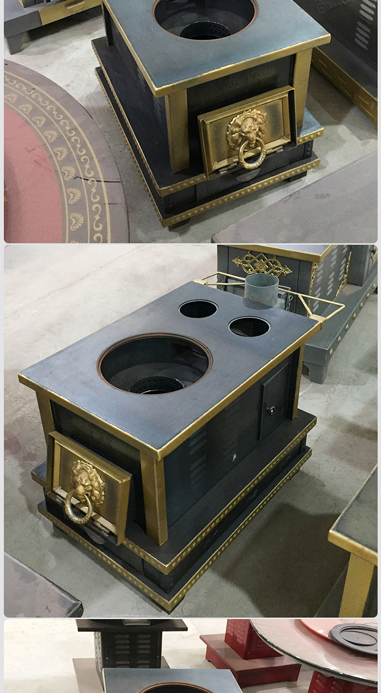 0.8米三鍋位帶烤箱藏爐—多功能家用取暖藏爐【爐具】—焱森爐業