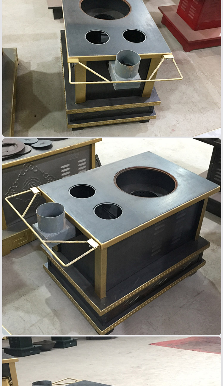 0.8米三鍋位帶烤箱藏爐—多功能家用取暖藏爐【爐具】—焱森爐業