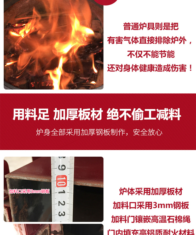 多功能家用柴火爐-0.8米正方形有機鋼化玻璃桌面【爐具】