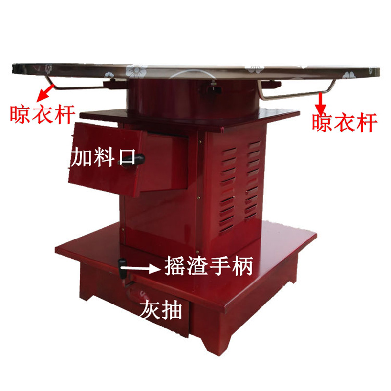  家用炊事取暖爐—【爐具生物質爐】不銹鋼黑色雕花桌面